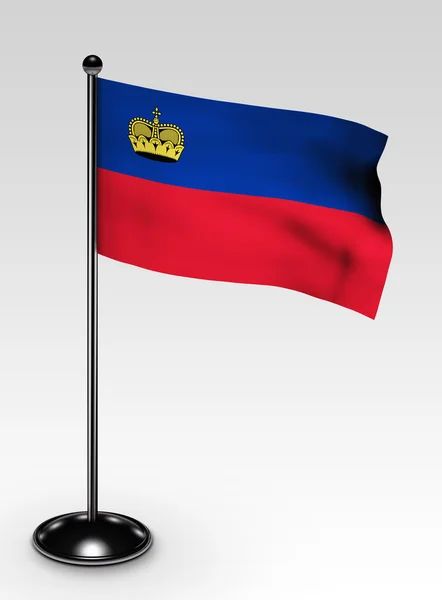 Liten Liechtensteins flagga urklippsbana — Stockfoto
