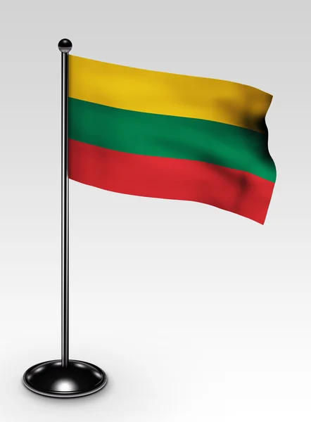 Lilla Litauen flagga urklippsbana — Stockfoto