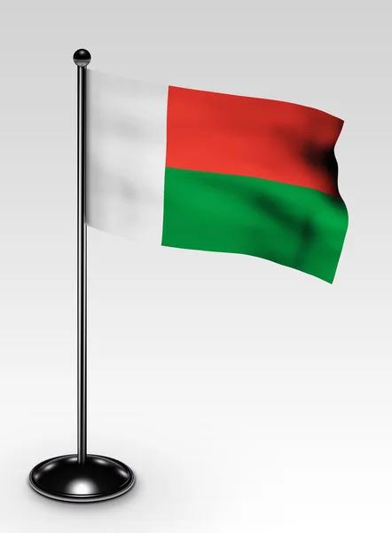 Small Madagascar flag clipping path — Stock Photo, Image