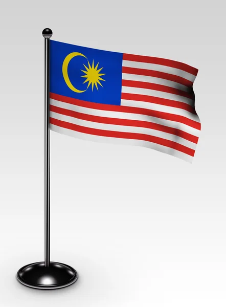 Pequeña ruta de recorte de bandera de Malasia — Foto de Stock