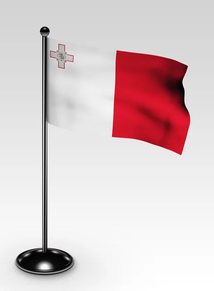 Piccolo percorso di ritaglio bandiera Malta — Foto Stock