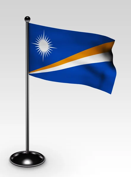 Прапор Маршаллових островів відсічний контур — стокове фото