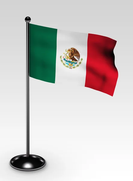 Small Mexico flag clipping path — Stock Photo, Image