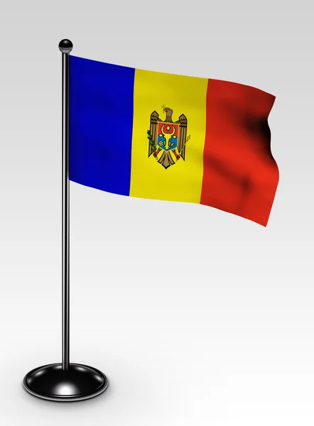Small Moldova flag clipping path — Stock Photo, Image