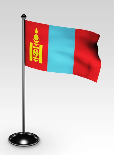 Small Mongolia flag clipping path — Stock Photo, Image