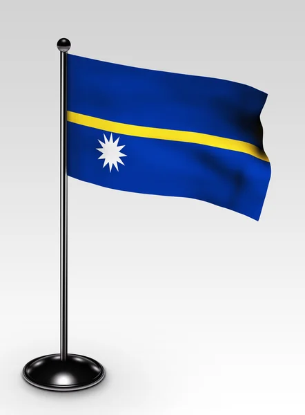 Pequeño camino de recorte de bandera Nauru — Foto de Stock