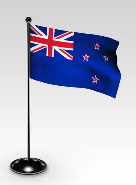 Små Nya Zeeland flagga urklippsbana — Stockfoto