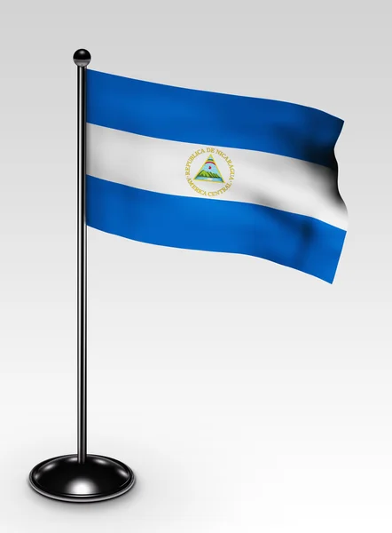 Small Nicaragua flag clipping path — Stock Photo, Image