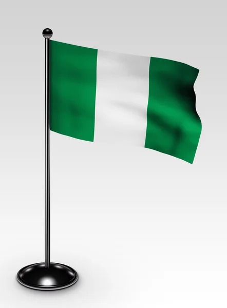 stock image Small Nigeria flag clipping path