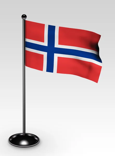 Μικρή διαδρομή αποκοπής σημαία Νορβηγίας — Φωτογραφία Αρχείου