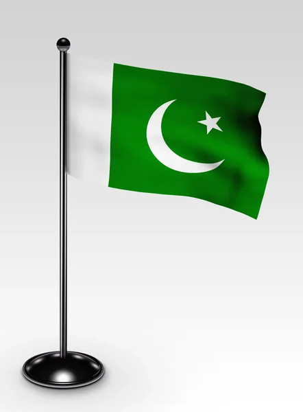 Small Pakistan flag clipping path — Stock Photo, Image