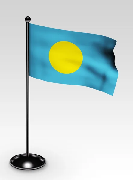 Small Palau flag clipping path — Stock Photo, Image