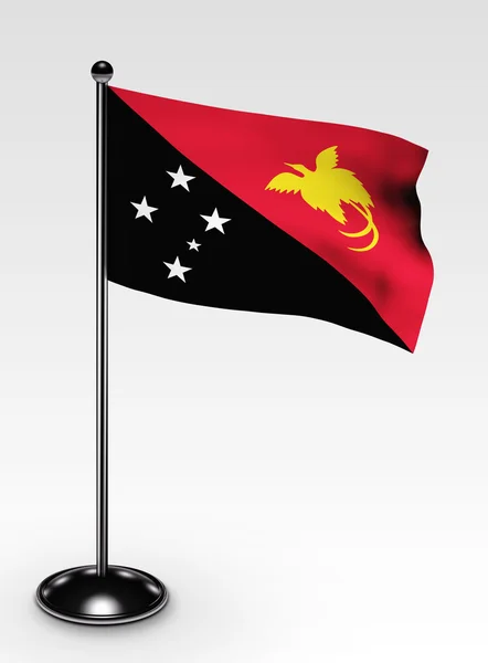 巴布亚新几内亚国旗剪切路径 — 图库照片