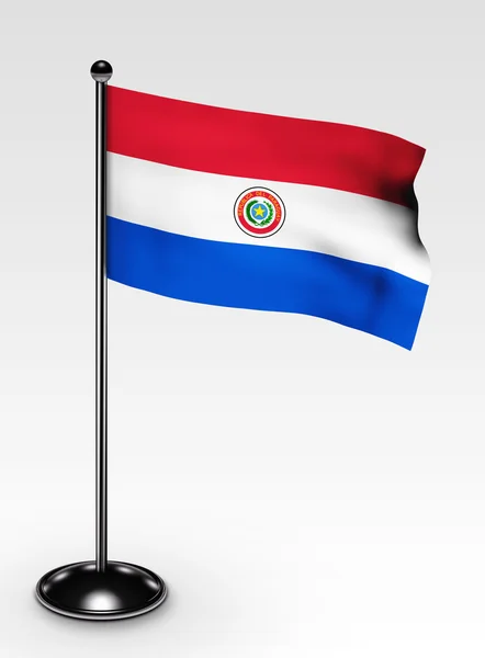 Mała ścieżka przycinająca Flaga Paragwaju — Zdjęcie stockowe