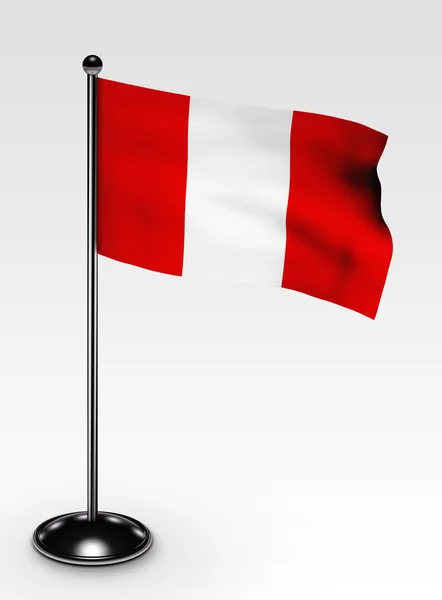 Pequena bandeira do Peru caminho de recorte — Fotografia de Stock