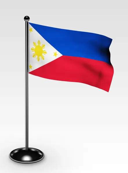 小的菲律宾国旗剪切路径 — 图库照片