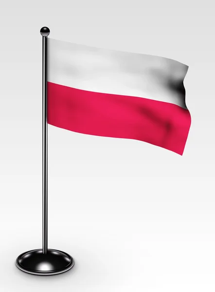 Petite Pologne drapeau chemin de coupe — Photo