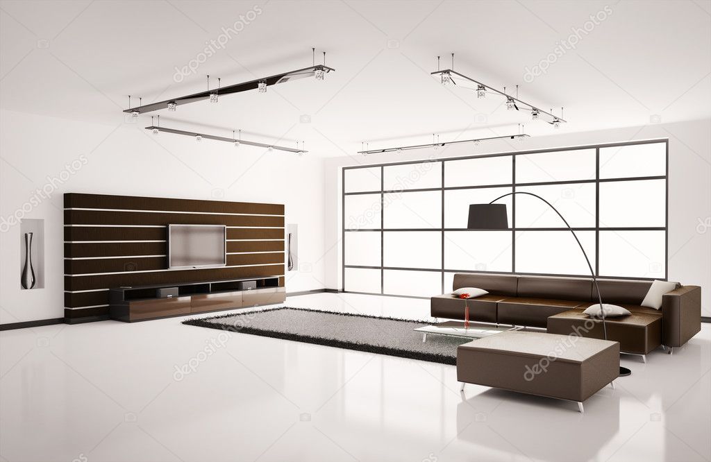 Woonkamer interieur 3d — stockfoto © scovad #2270241 Banken woonkamer interieur