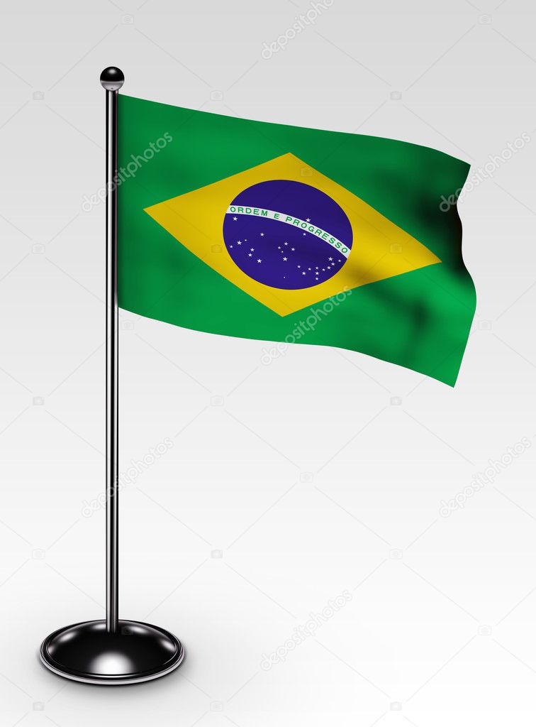 Small Brazil flag clipping path — Stock Photo © scovad #2278540