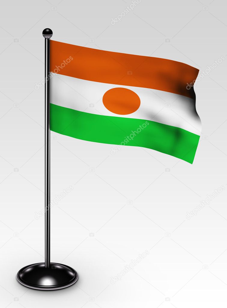 Small Niger flag clipping path