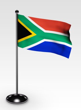 Small South Africa flag clipping path clipart