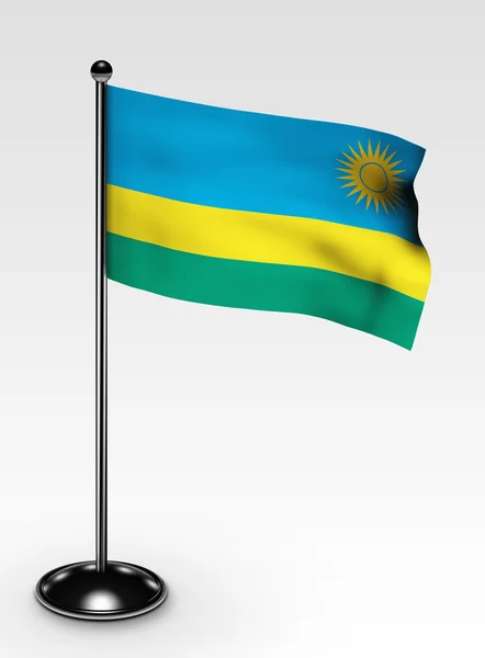 Pequeño camino de recorte de bandera de Ruanda — Foto de Stock
