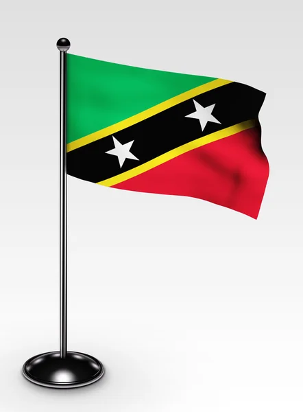 Svatý Kryštof a vlajka Nevis — Stock fotografie