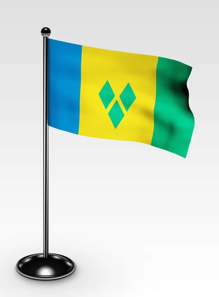 Saint Vincent és a Grenadine-szigetek lobogója — Stock Fotó