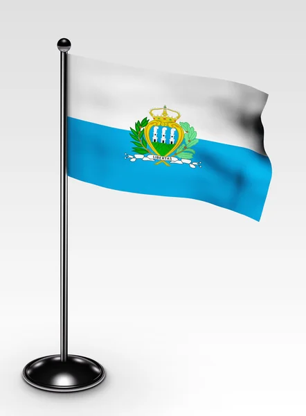 Small San Marino flag clipping path — Stock Photo, Image