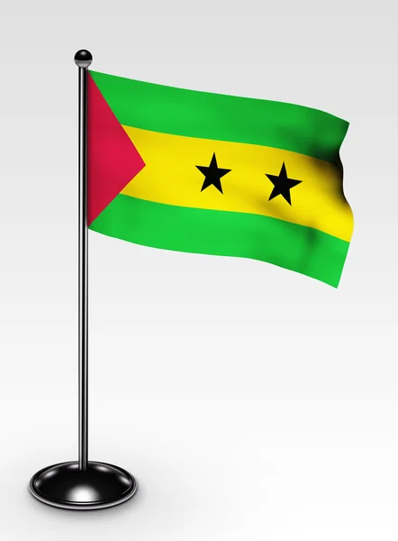Sao tome ve principe bayrağı — Stok fotoğraf