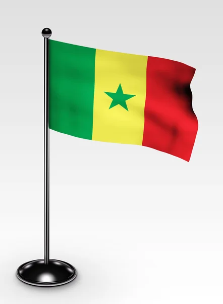Small Senegal flag clipping path — Stock Photo, Image