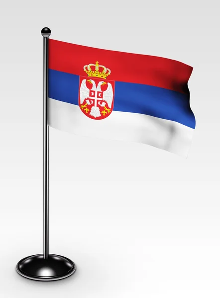 Petit drapeau de Serbie chemin de coupe — Photo
