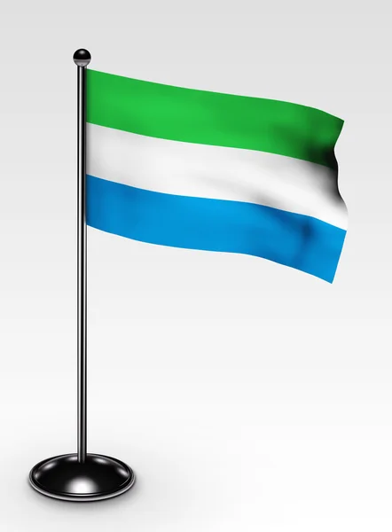 Pequeño camino de recorte de la bandera de Sierra Leona — Foto de Stock