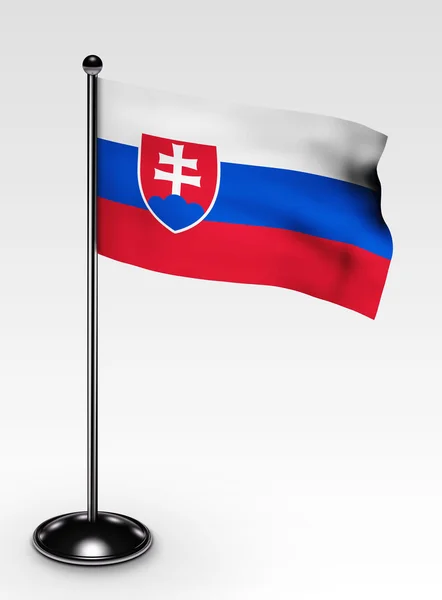 Petit drapeau slovaque chemin de coupe — Photo