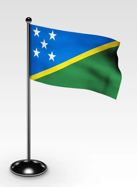 Ilhas Salomão bandeira cortando caminho — Fotografia de Stock