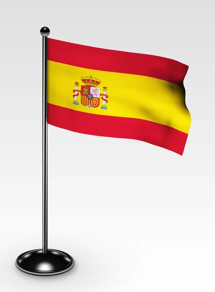 Pequena bandeira Espanha caminho de recorte — Fotografia de Stock