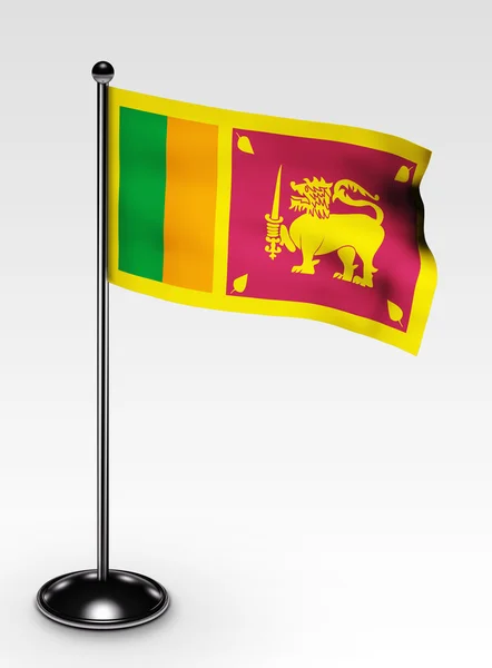 Malé Srí lanka vlajku Ořezová cesta — Stock fotografie