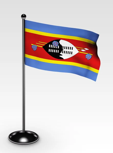 Pequeño camino de recorte de bandera de Suazilandia — Foto de Stock