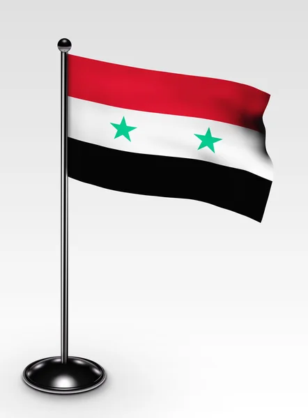 小叙利亚国旗剪切路径 — 图库照片