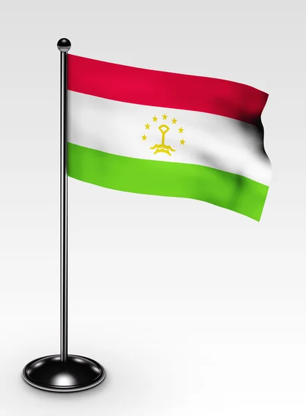 小塔吉克斯坦国旗剪切路径 — 图库照片