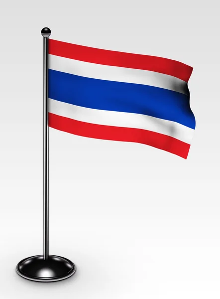 Pequena bandeira da Tailândia caminho de recorte — Fotografia de Stock