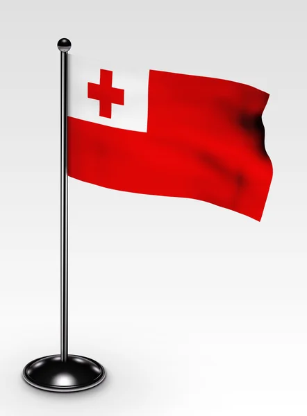 Pequeño sendero de recorte de bandera Tonga — Foto de Stock
