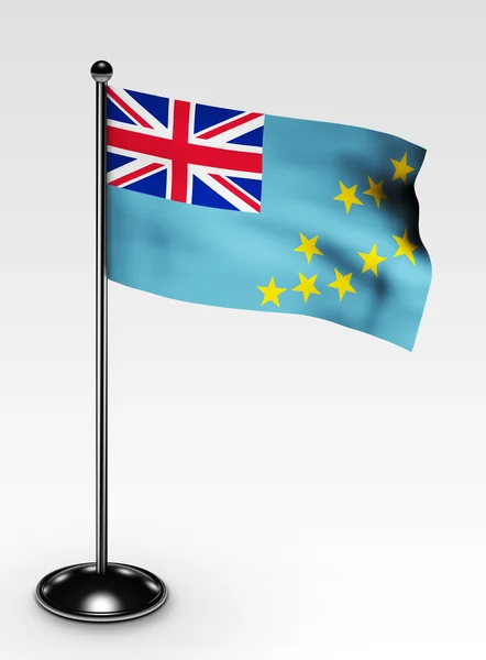 Small Tuvalu flag clipping path — Stock Photo, Image
