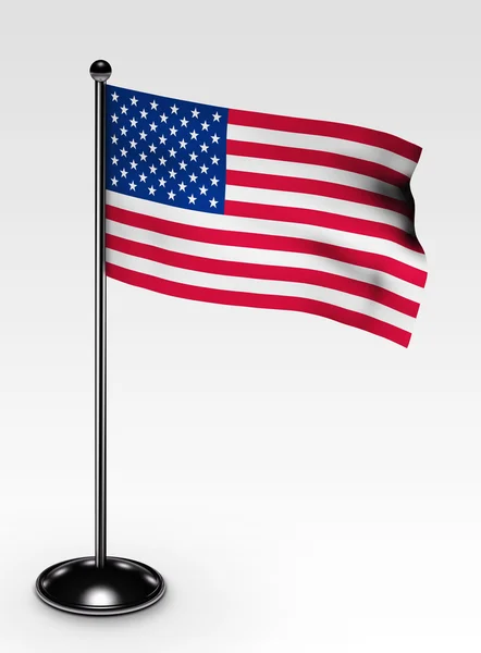 Small USA flag clipping path — Stock Photo, Image