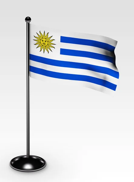 Kleine uruguay vlag uitknippad — Stockfoto
