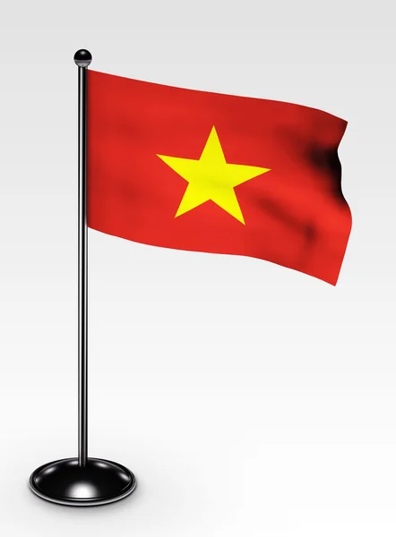 Kleine vietnam vlag uitknippad — Stockfoto