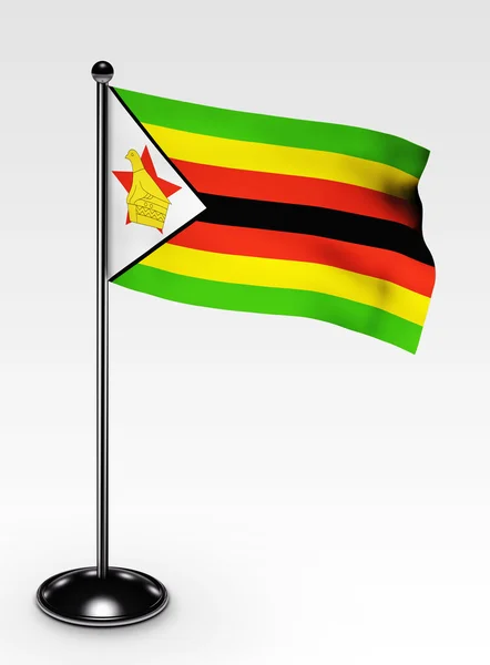 Small Zimbabwe flag clipping path — Stock Photo, Image