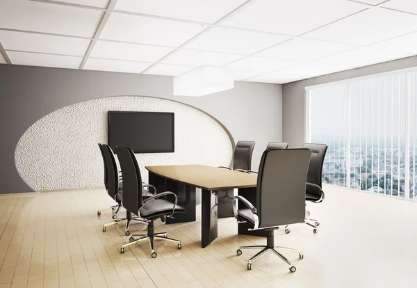 Conference room with lcd 3d — Stock Photo, Image