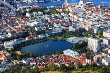 Bergen landscape in Norway clipart
