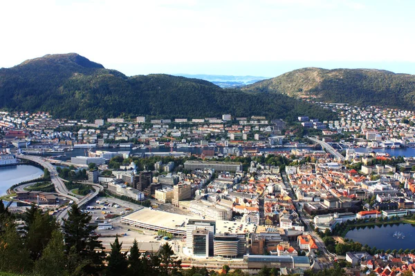 Krajobraz Bergen w Norwegii — Zdjęcie stockowe